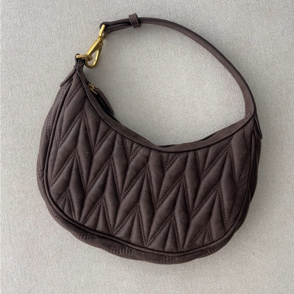 Brown MANGO Quilted Bag
